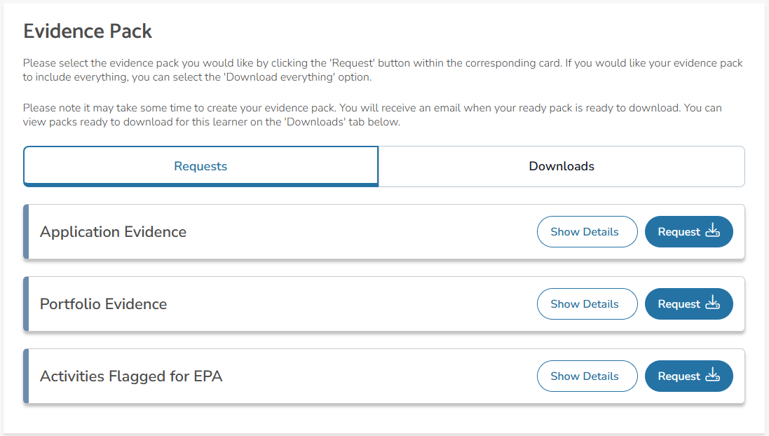 Evidence Pack - Request packs.png