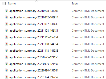 Evidence Pack - application document versions.png