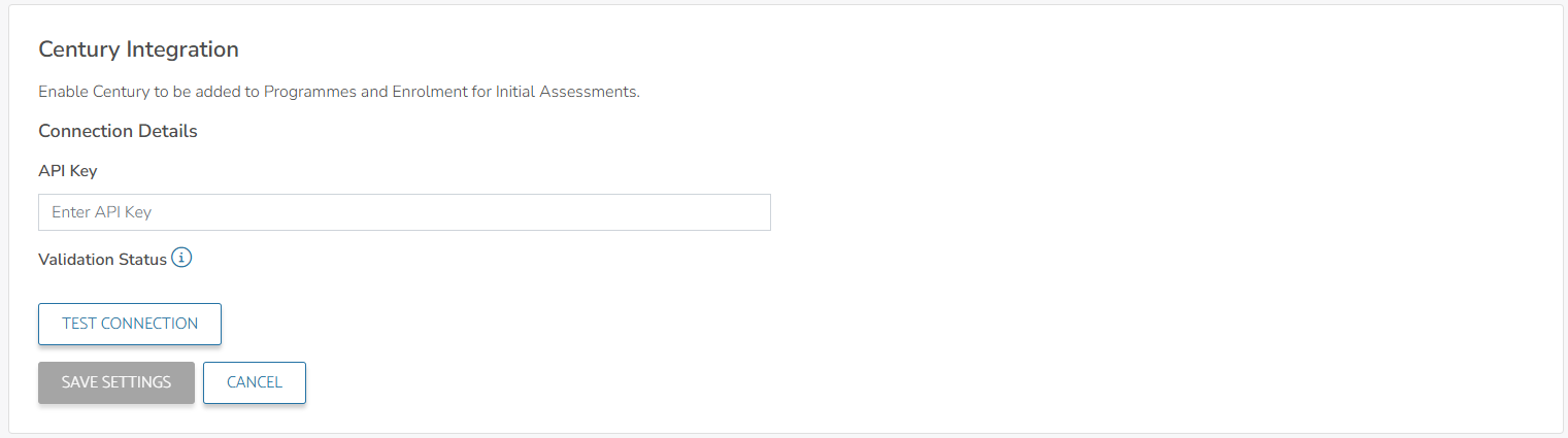 Century - integration setup page.png